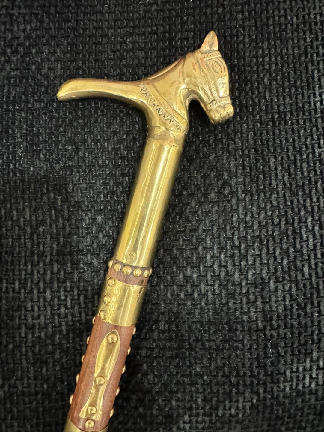 Decorative Brass Horse Head Cane