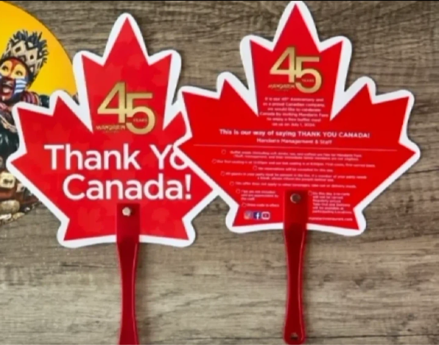 Mandarin 45th Anniversary Thank You Canada Fan