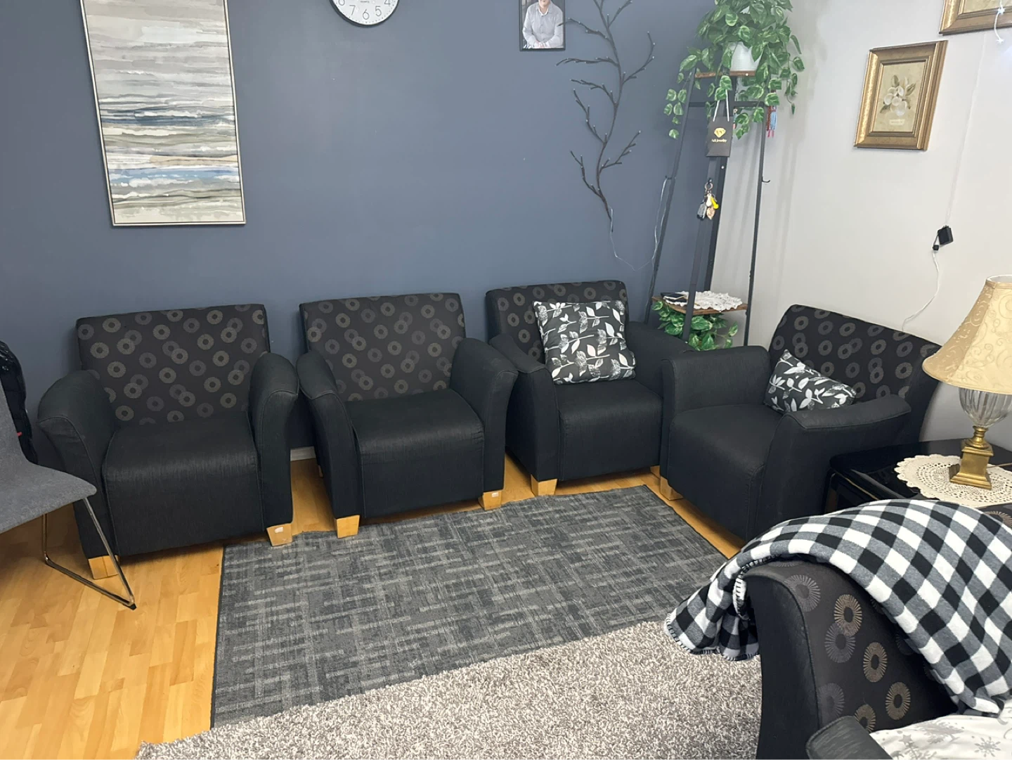 Black 3-Seater Sofa
