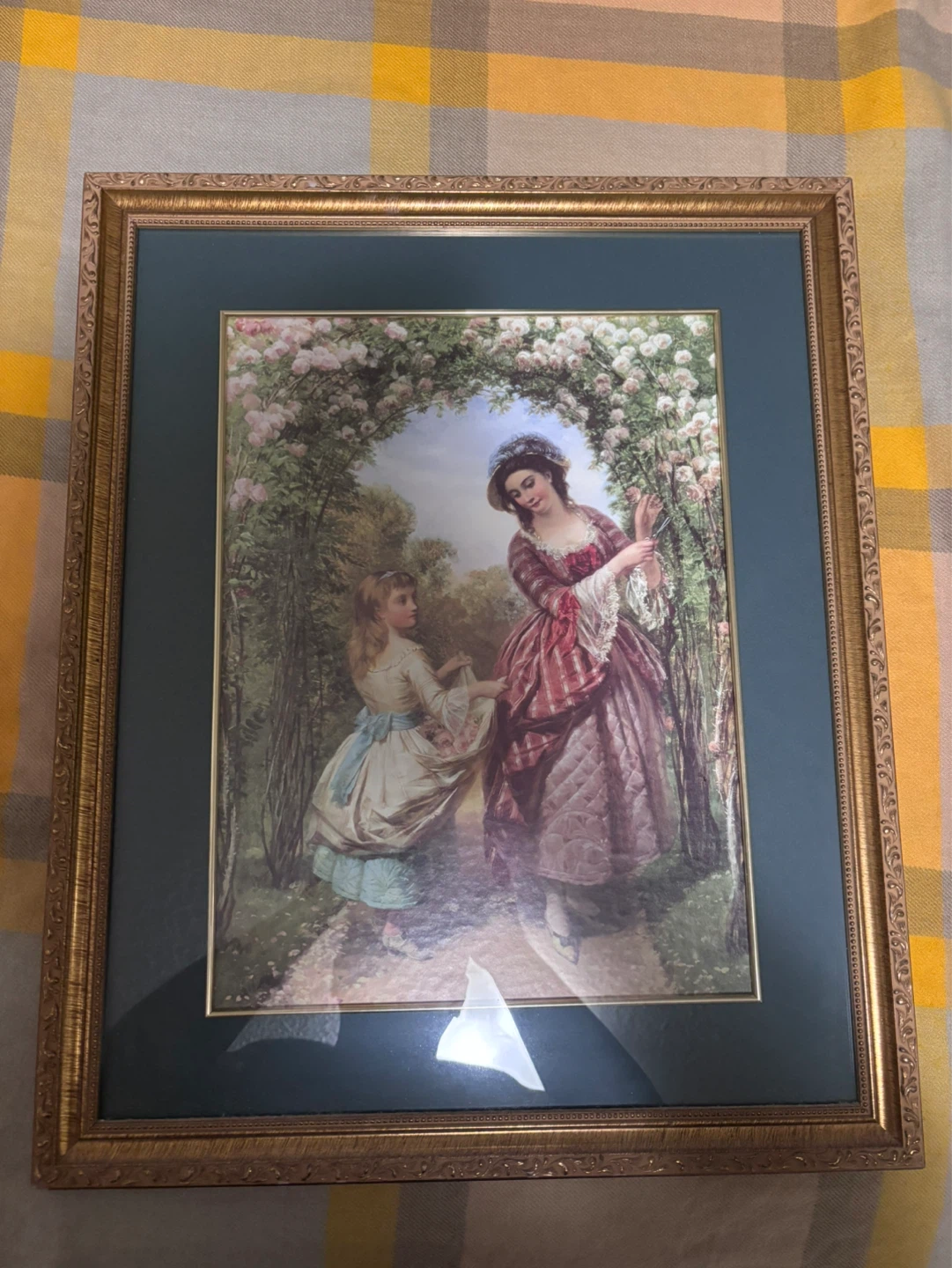 Framed Print of Two Women in a Garden
