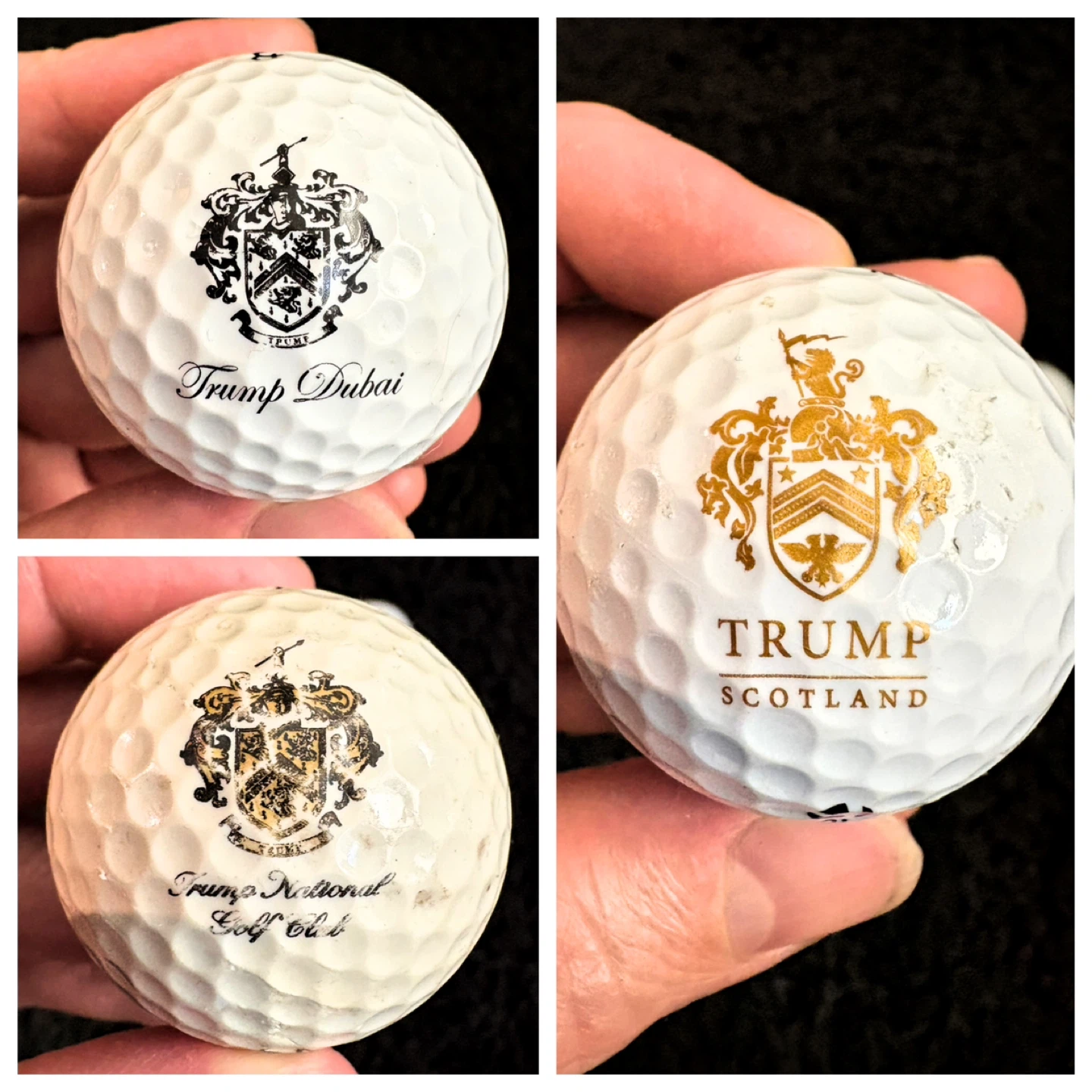 3 x Donald Trump National Golf Balls