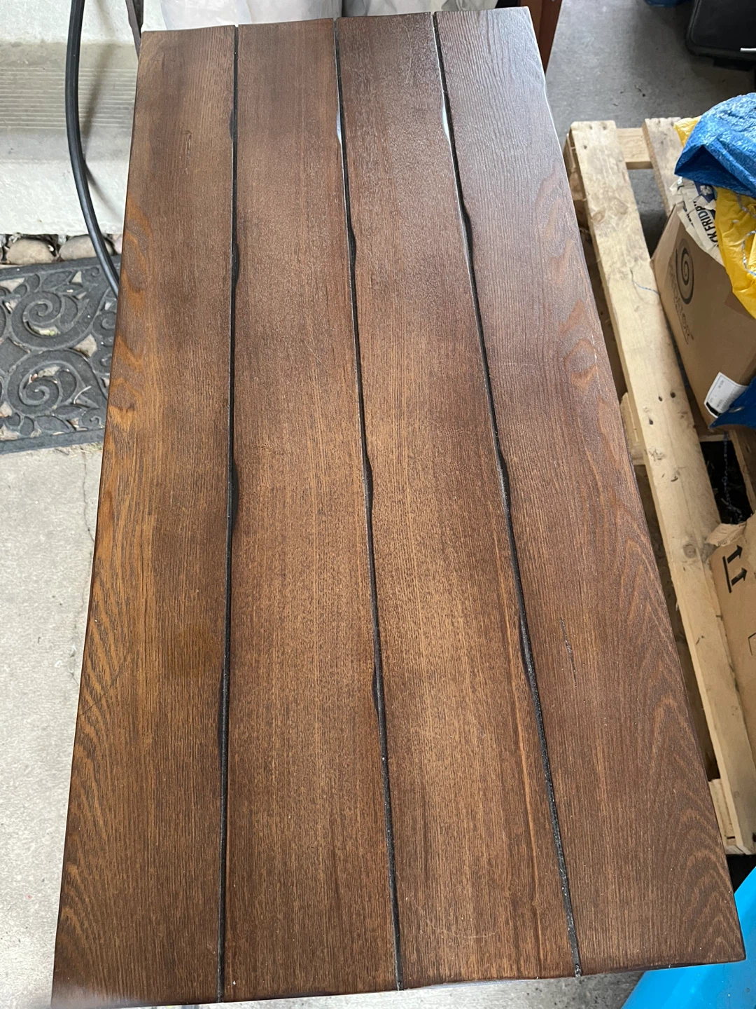 Wooden top console table with drawers - photo 3