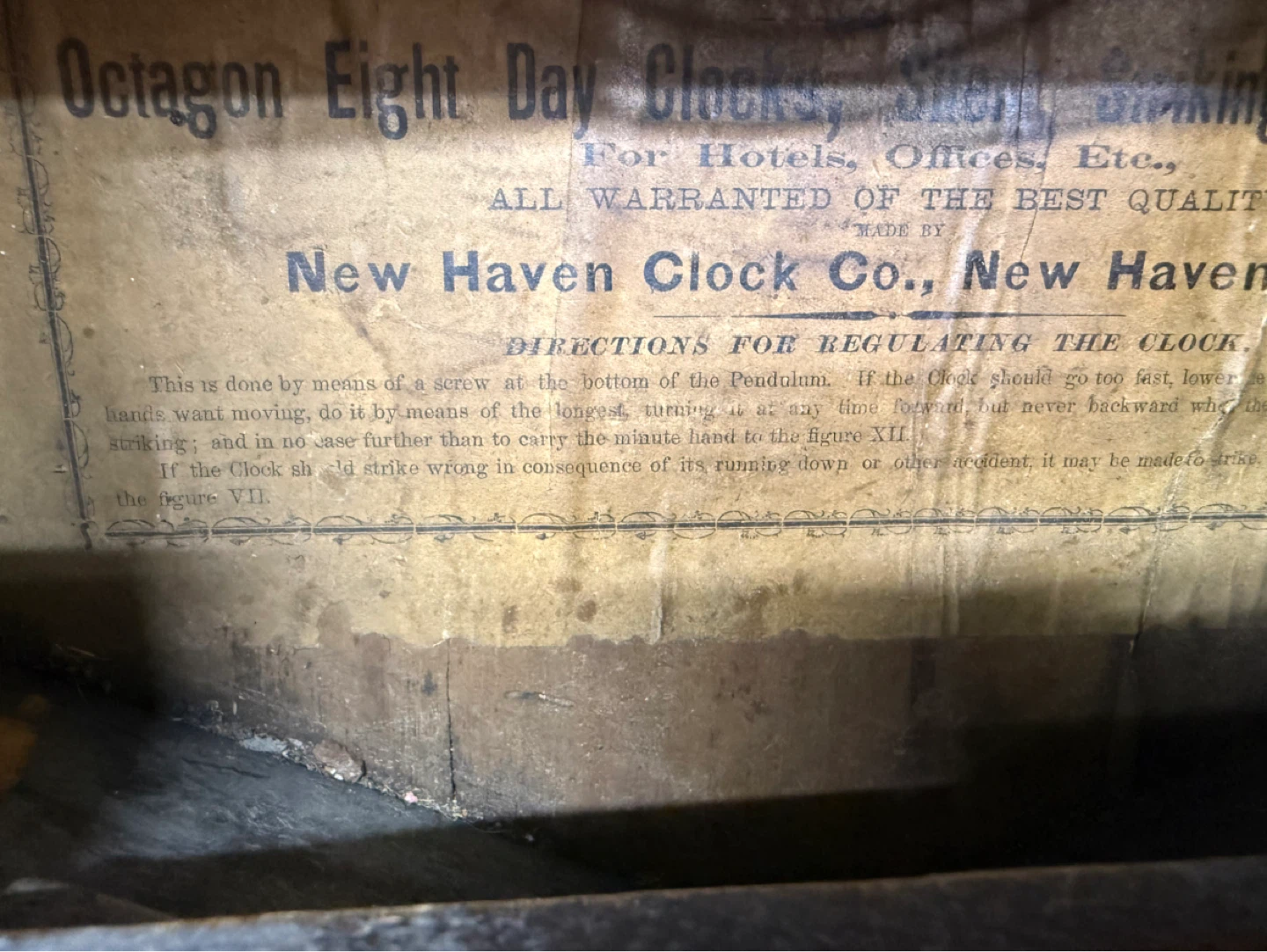 New Haven Clock Co. Octagon Eight Day Clock - photo 5