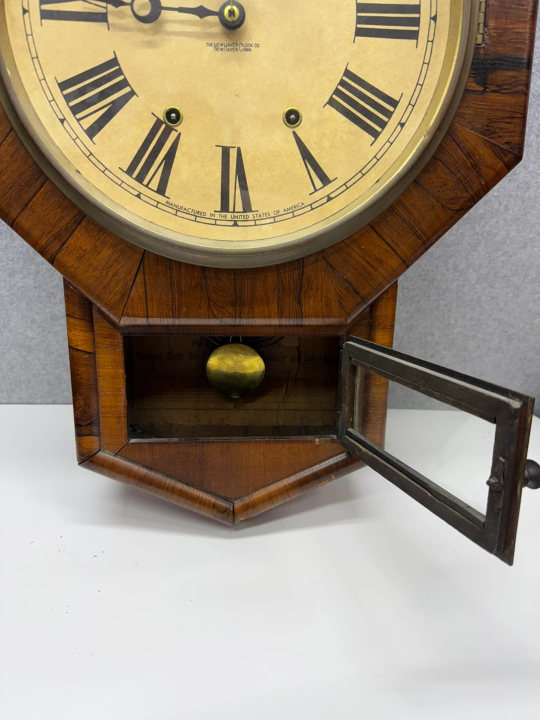 New Haven Clock Co. Octagon Eight Day Clock - photo 2
