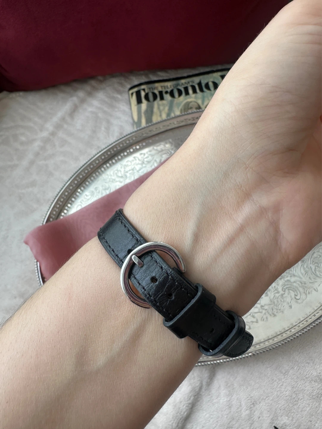 Marc Jacobs Betty Black Leather Watch with Multi-Coloured Studs - photo 2