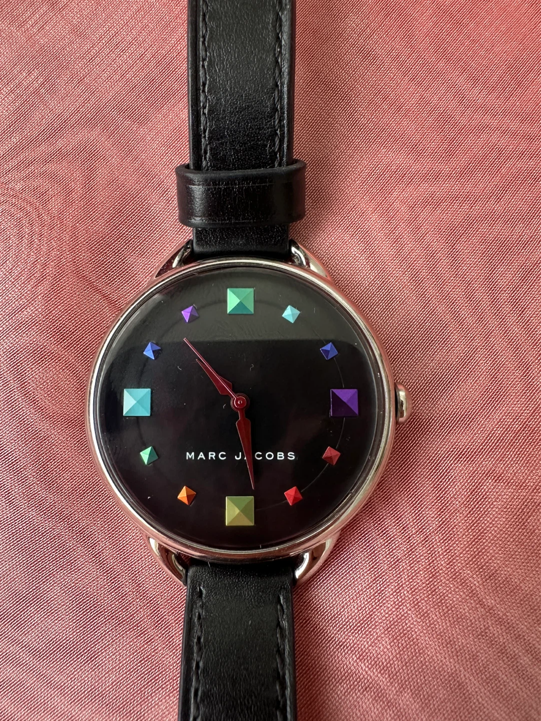 Marc Jacobs Betty Black Leather Watch with Multi-Coloured Studs - photo 4