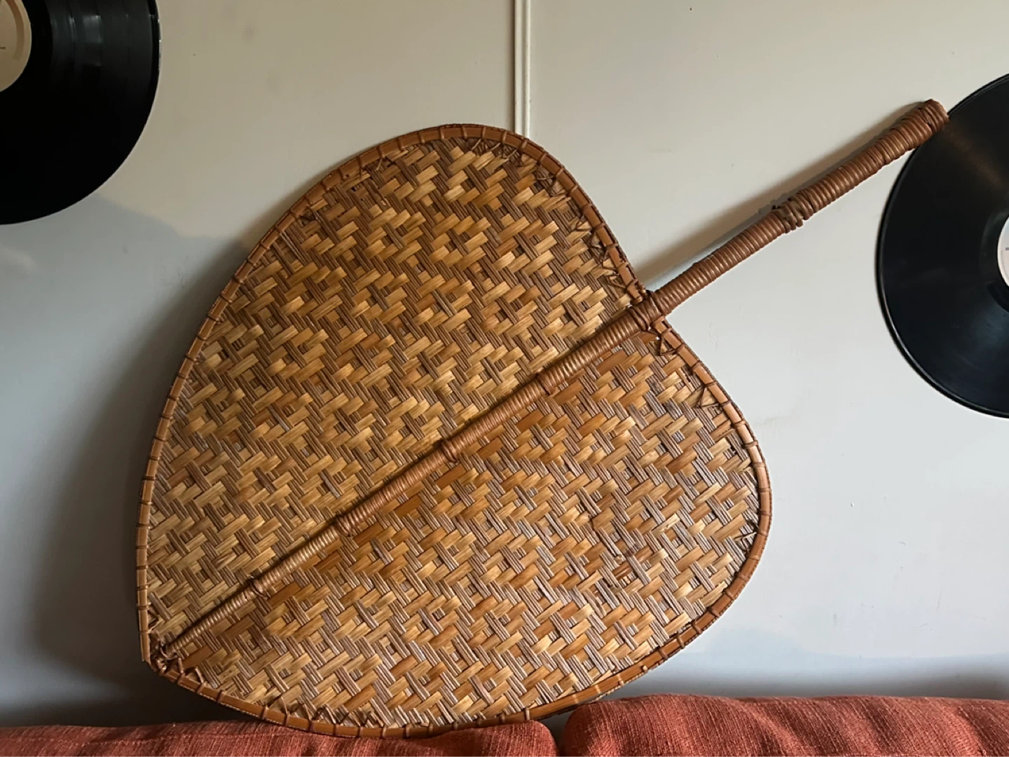 traditional hand-woven bamboo fan
