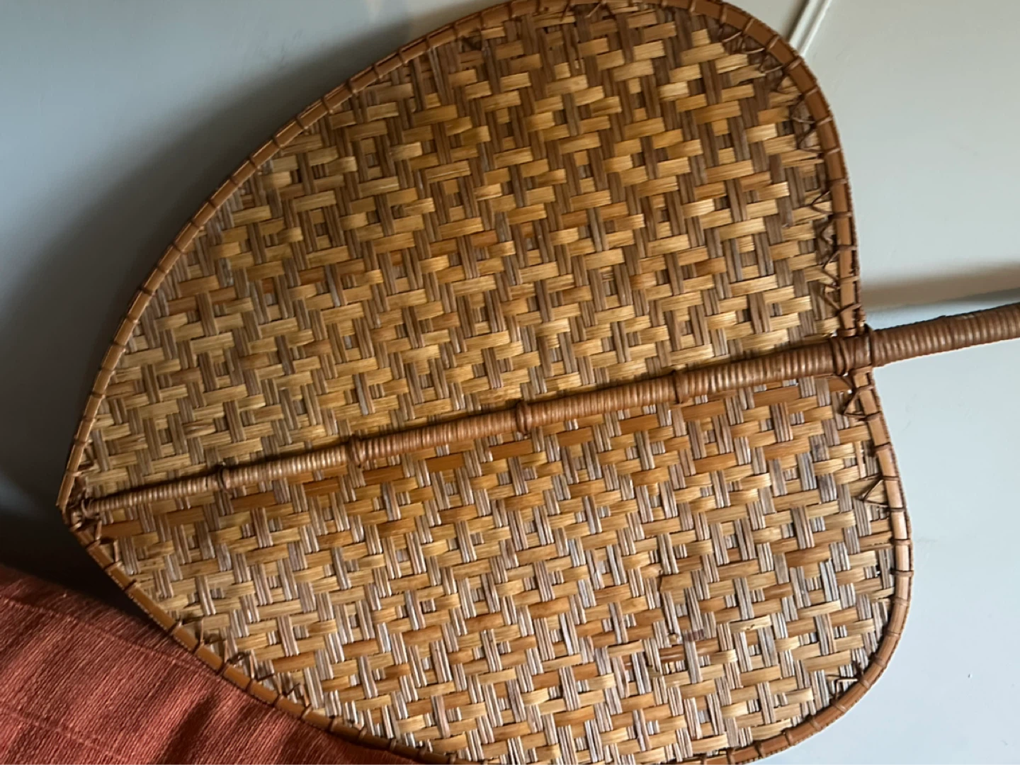 traditional hand-woven bamboo fan - photo 2