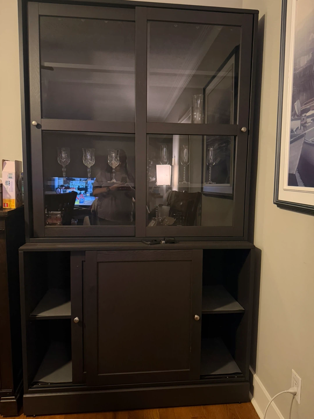 IKEA HAVSTA Glass-door cabinet with 2 doors