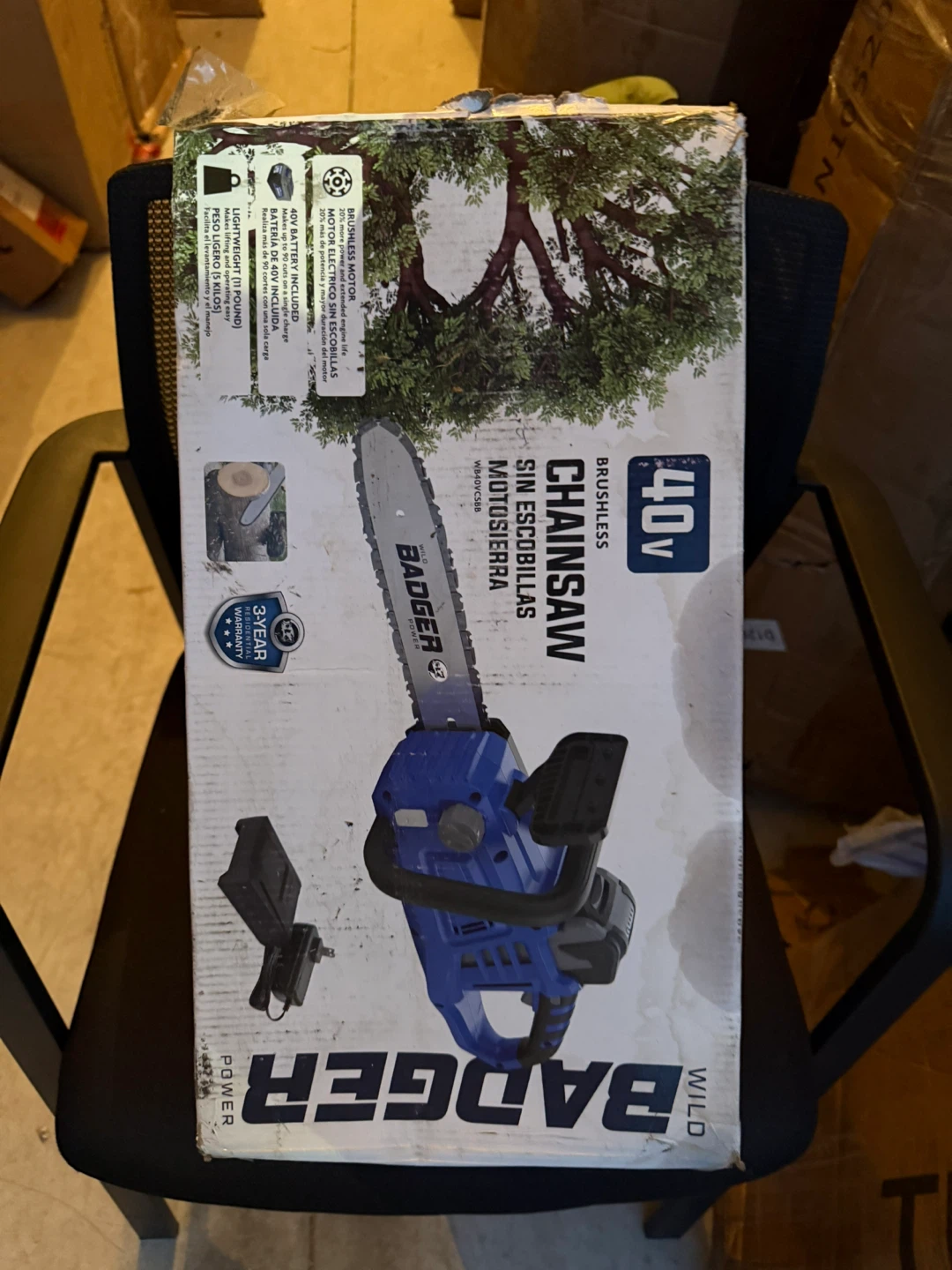 WILD BADGER 40V Brushless Chainsaw