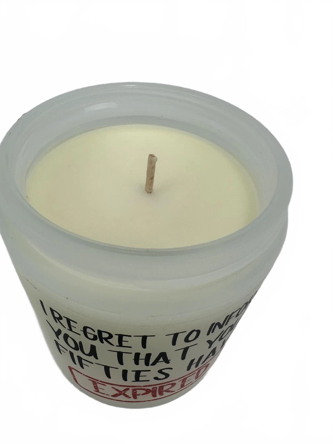 Funny 50th Birthday Candle “Your Fifties Have Expired” Gift - photo 2