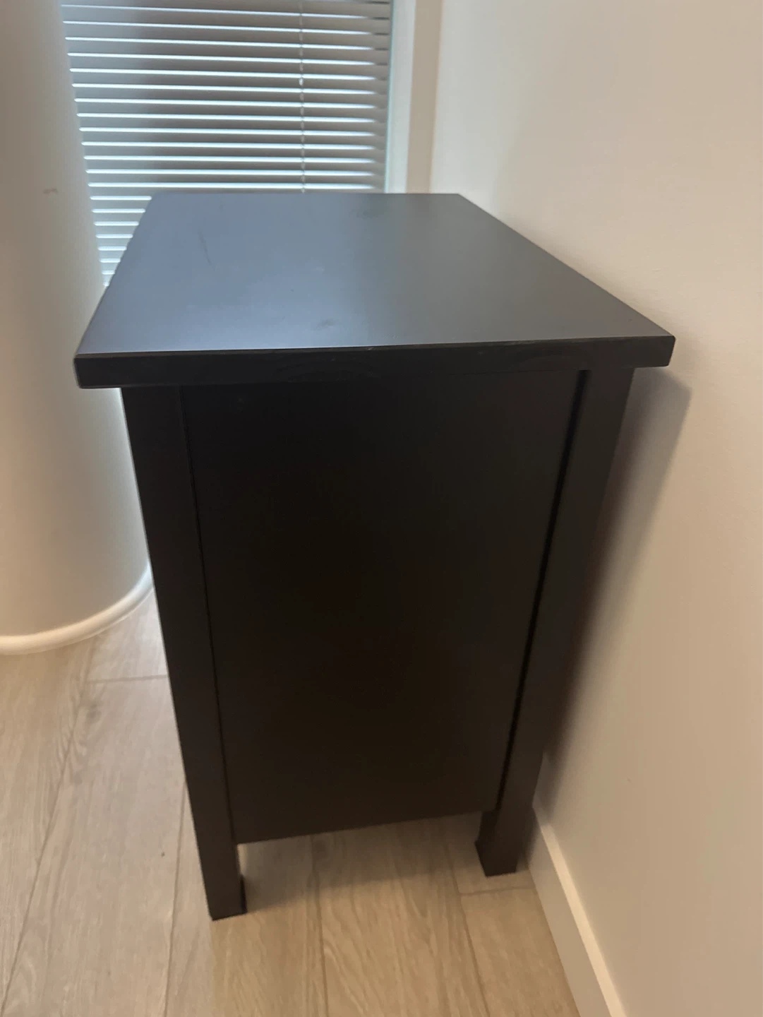 Black Two-Drawer Nightstand - photo 3