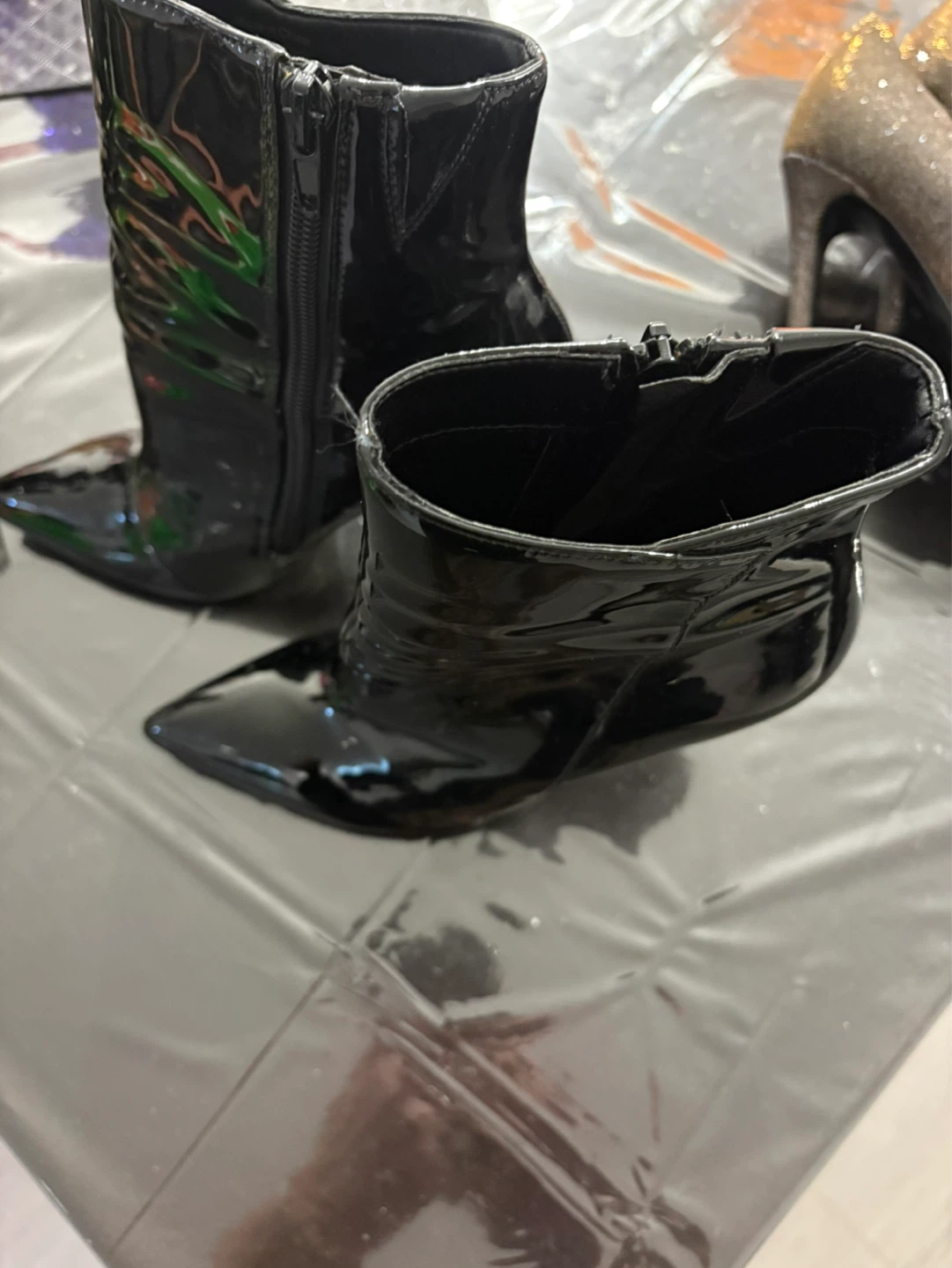 Black patent ankle boots - photo 2