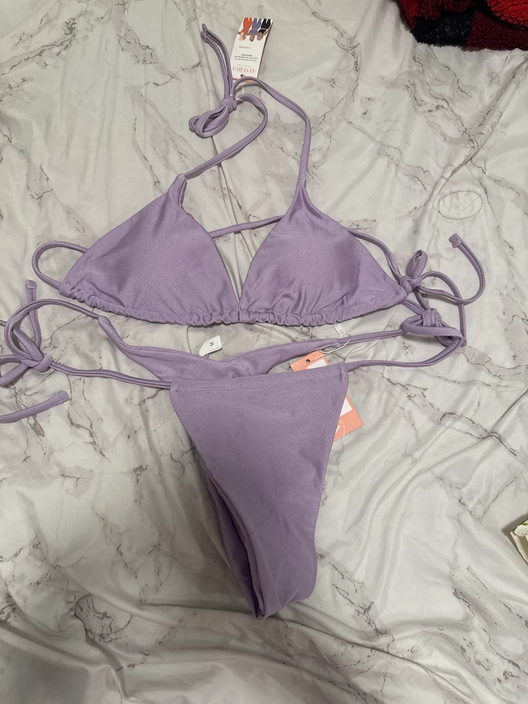Smeroo Lavender String Bikini Set NEW