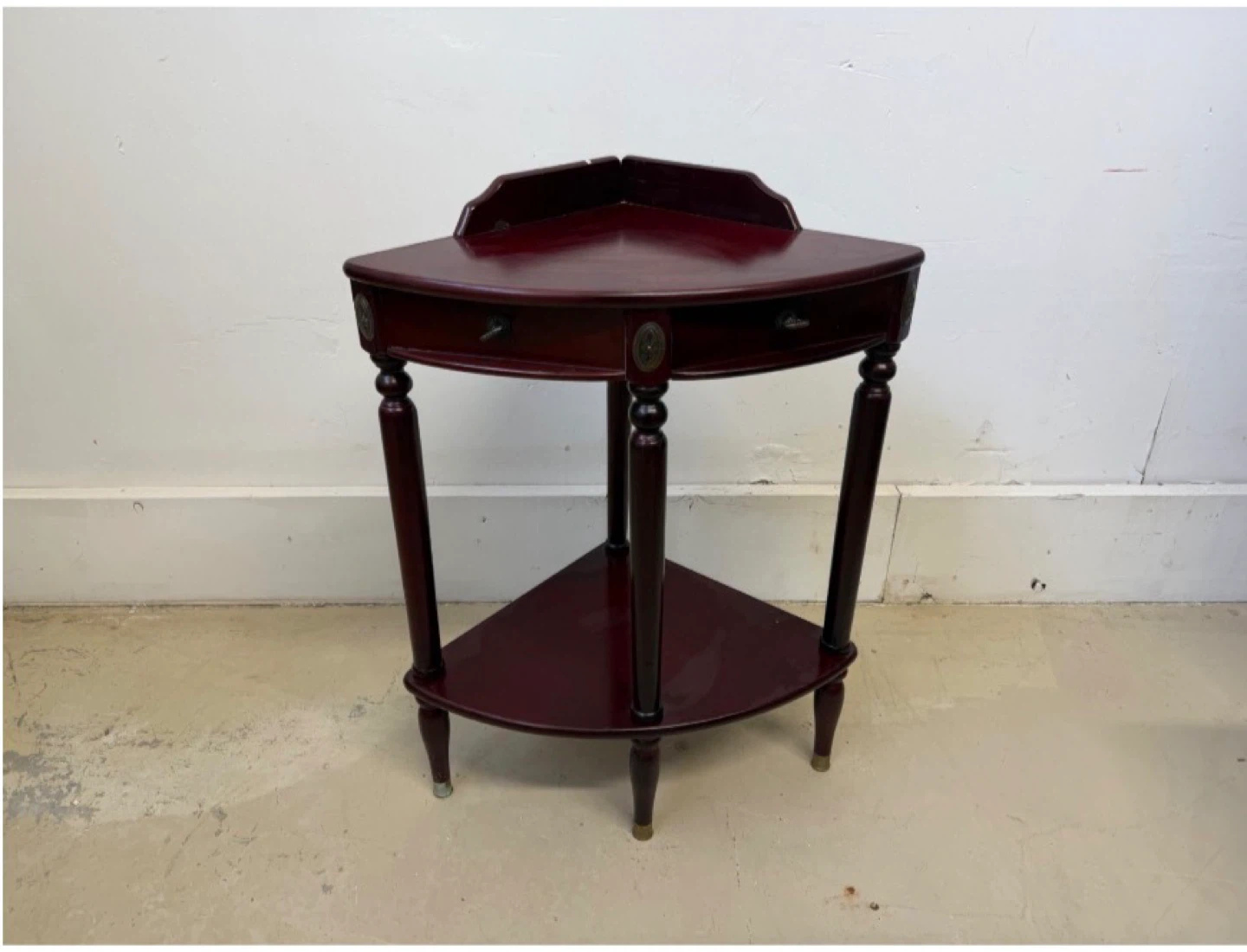 Corner Accent Table with Drawer - photo 2