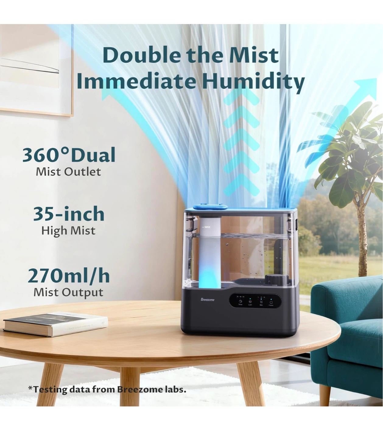 5L Cool Mist Humidifier with Essential Oil Tray H5L - photo 2