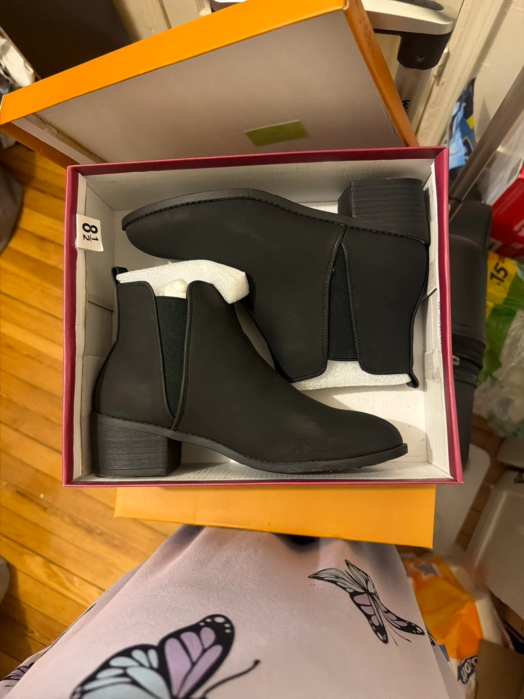 Black Ankle Boots Size 8 1/2