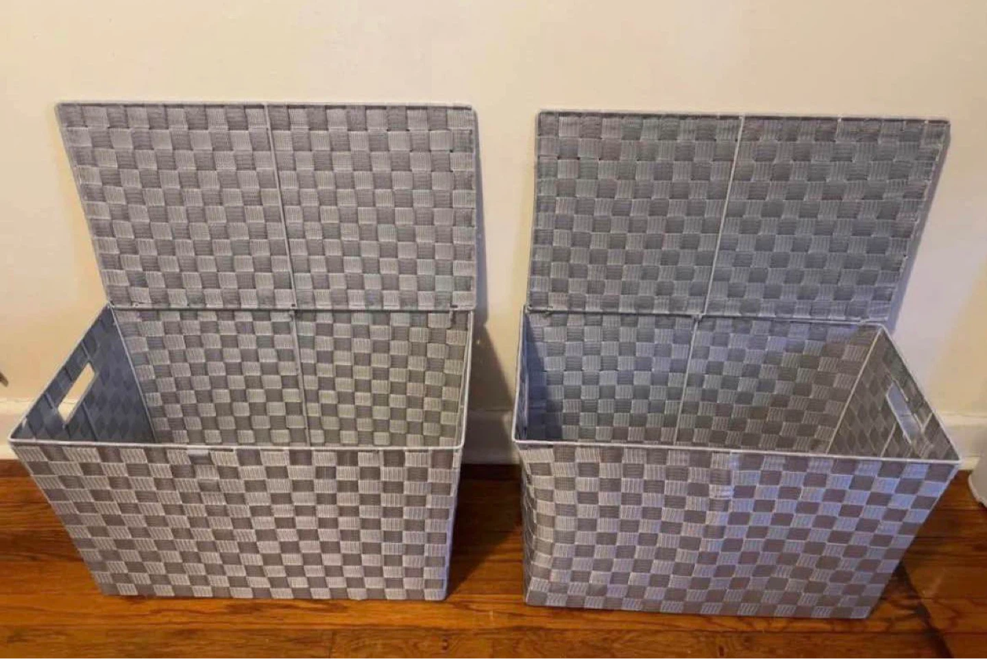 2 Woven Storage Baskets $10