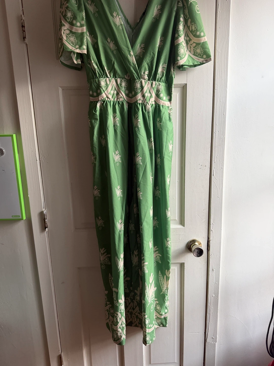 Green patterned jumpsuit - photo 2