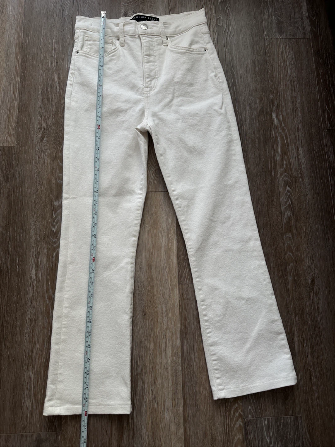 Veronica Beard White High-Waisted Flare Jeans - photo 2