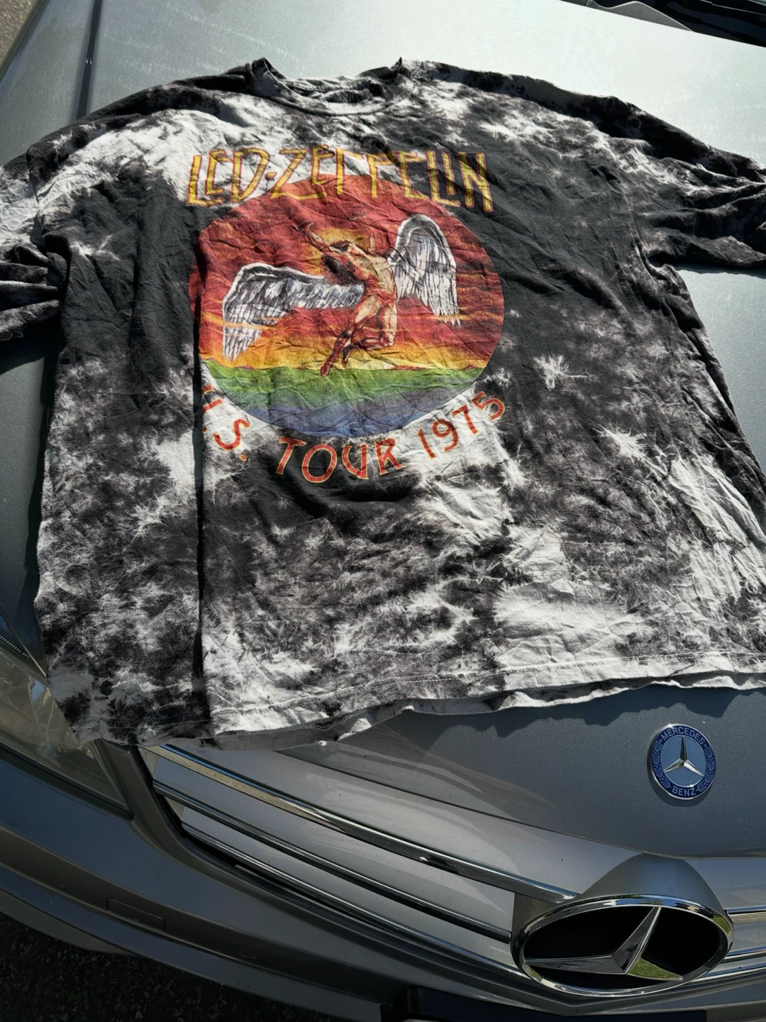 Led Zeppelin US Tour 1975 Tie-Dye Long Sleeve T-Shirt