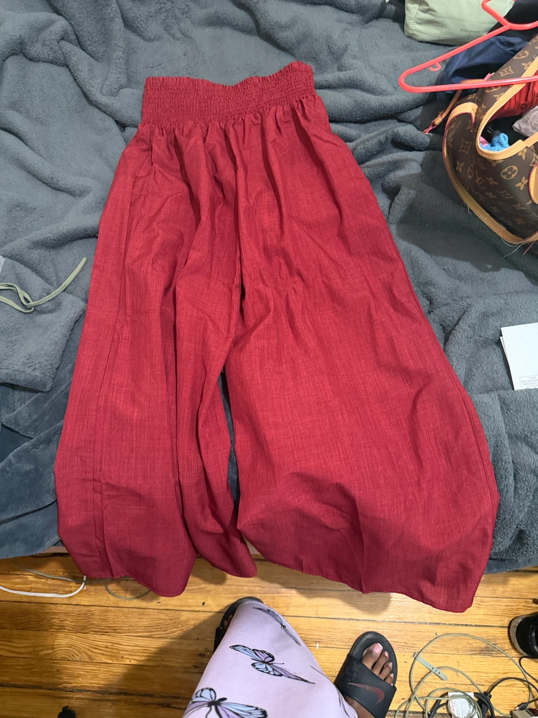 Red Wide Leg Pants - photo 2