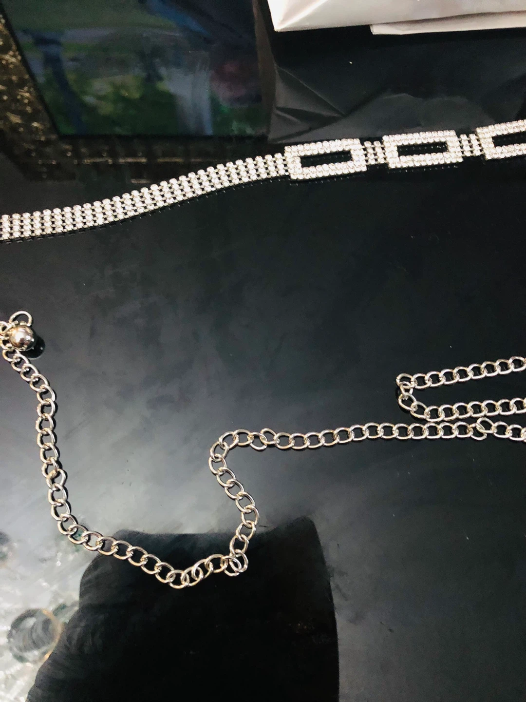 Lunali Rhinestone Chain Belt made in Italy - photo 5