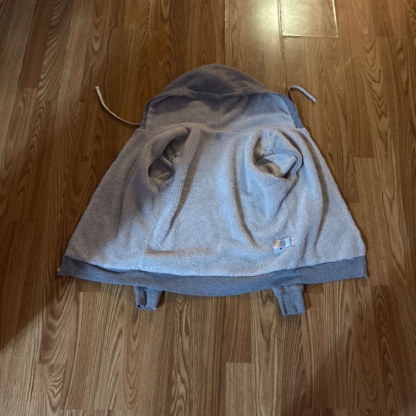 Old Navy Grey Sherpa Lined Zip-Up Hoodie - photo 2