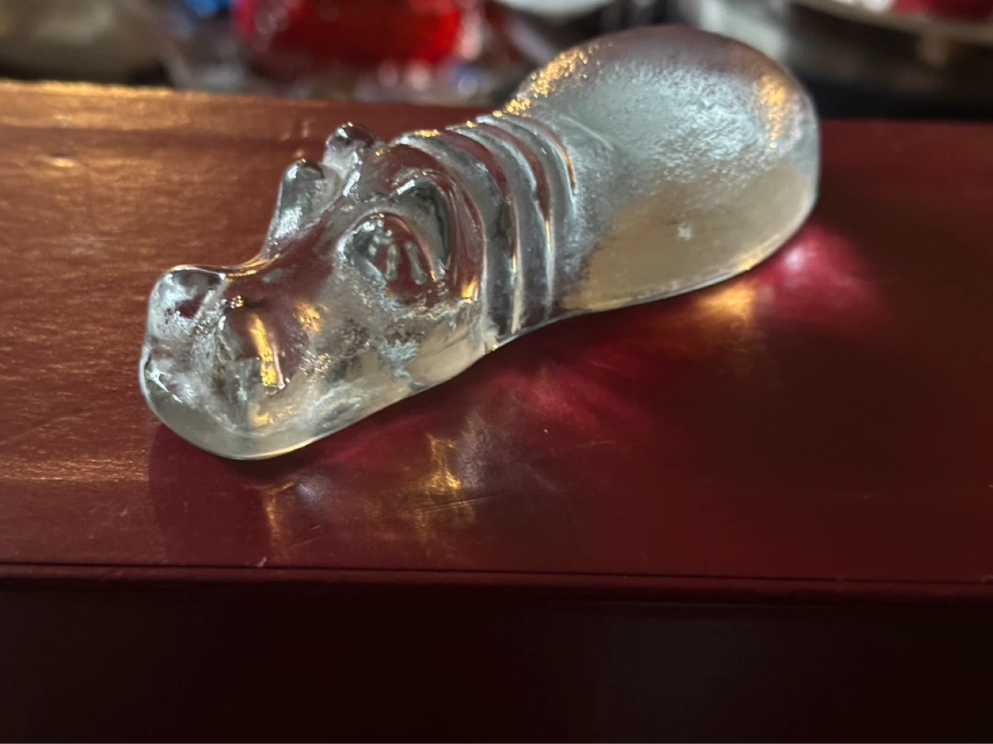 Kosta boda Glass Hippo Paperweight - photo 2