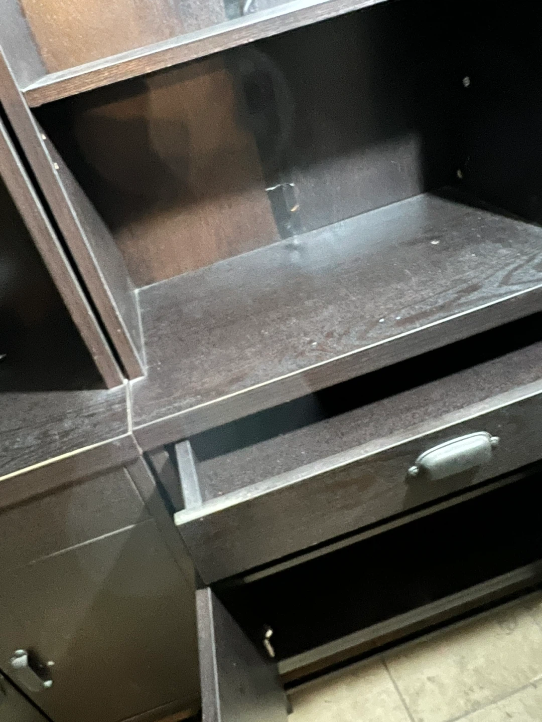 Dark Brown Cabinet with Drawers - photo 3