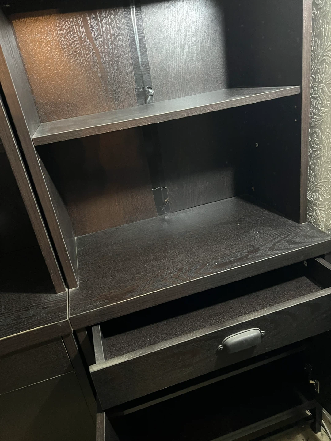 Dark Brown Cabinet with Drawers - photo 2