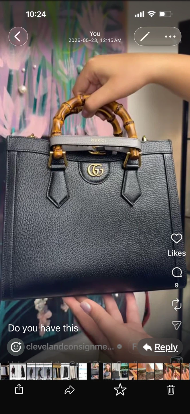 Gucci Diana Medium Tote Bag - Black Leather - photo 3