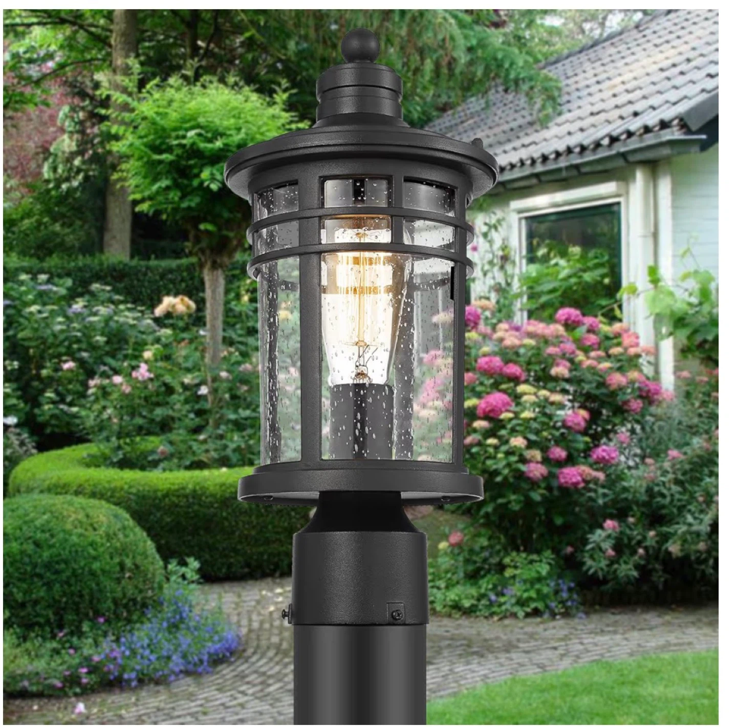 Darkaway Outdoor Post Light Fixture - Black D9P - photo 5