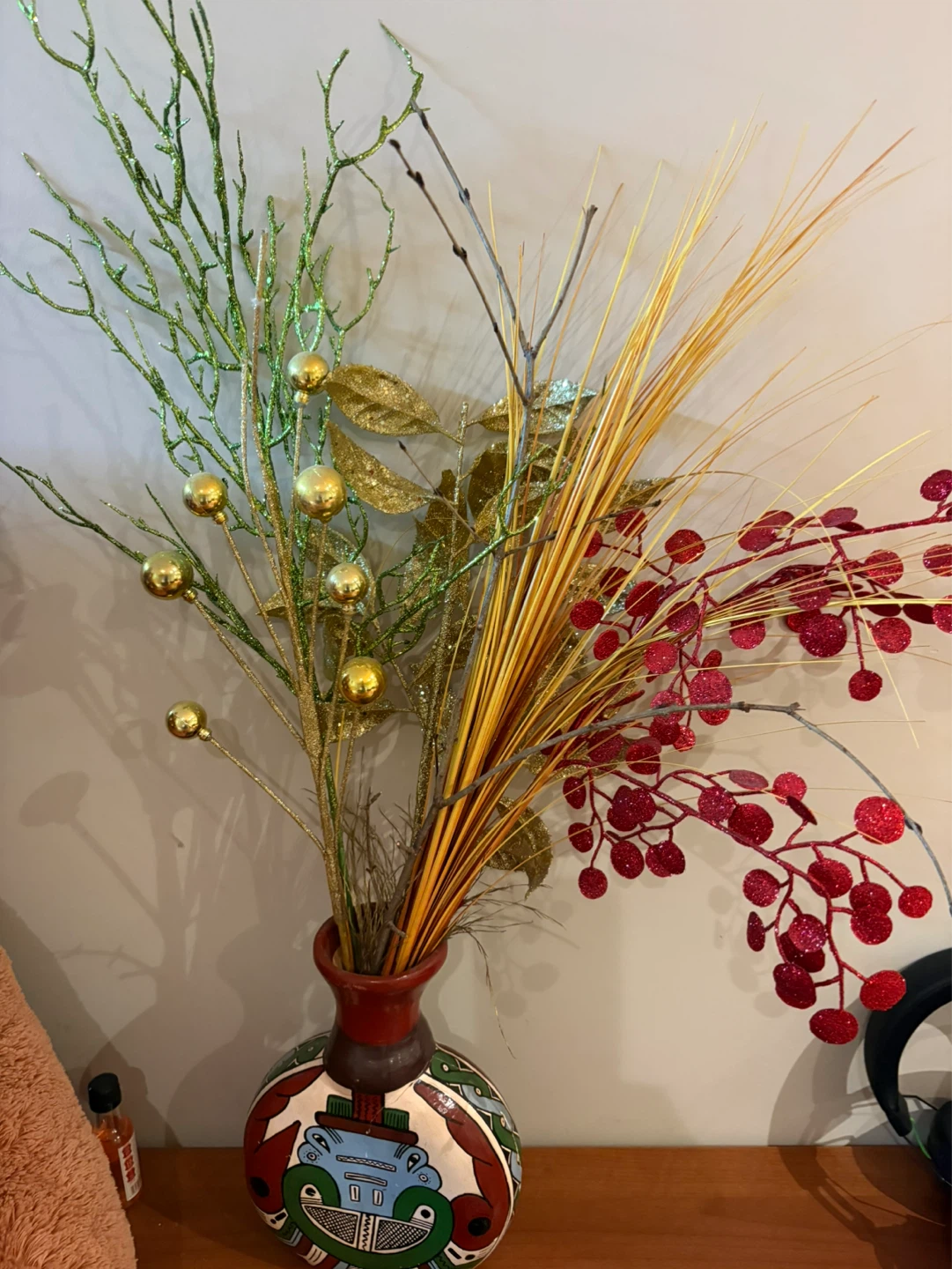 Decorative Vase with Artificial Floral Arrangement - photo 2