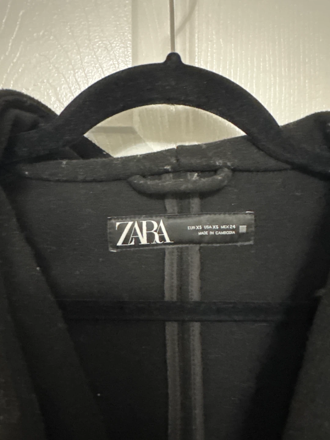 Black Zara Hooded Coat with Belt - photo 2