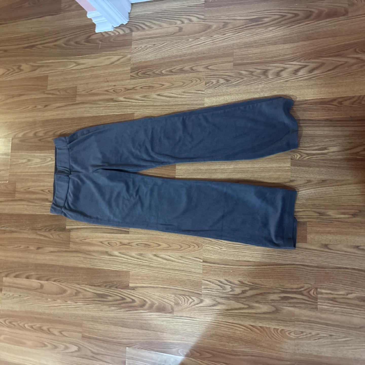 Grey Velour Track Pants
