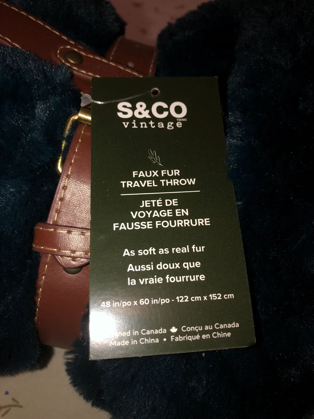 S&CO Vintage Faux Fur Travel Throw - photo 2