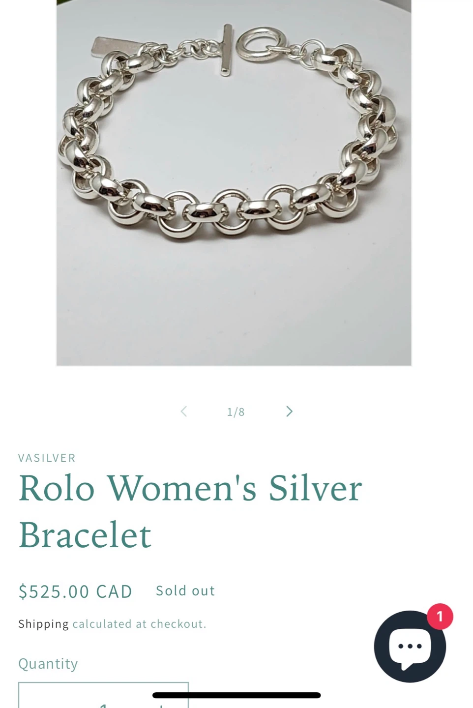 VASILVER Rolo Women's Silver Bracelet