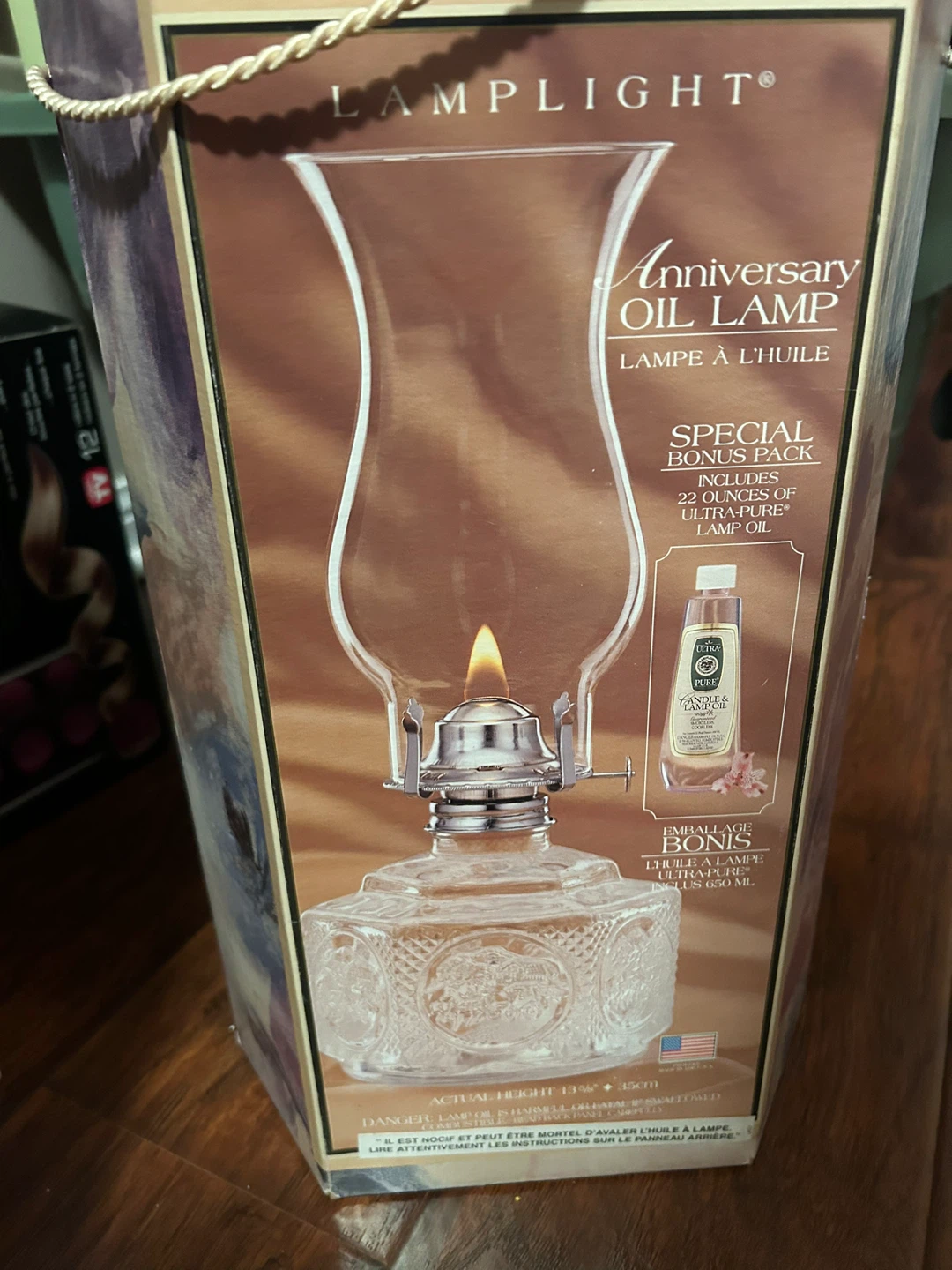 Lamplight Anniversary Oil Lamp with Ultra-Pure Lamp Oil