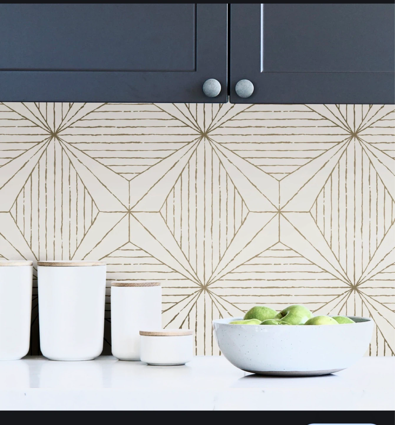 Popular Backsplash with golden lines