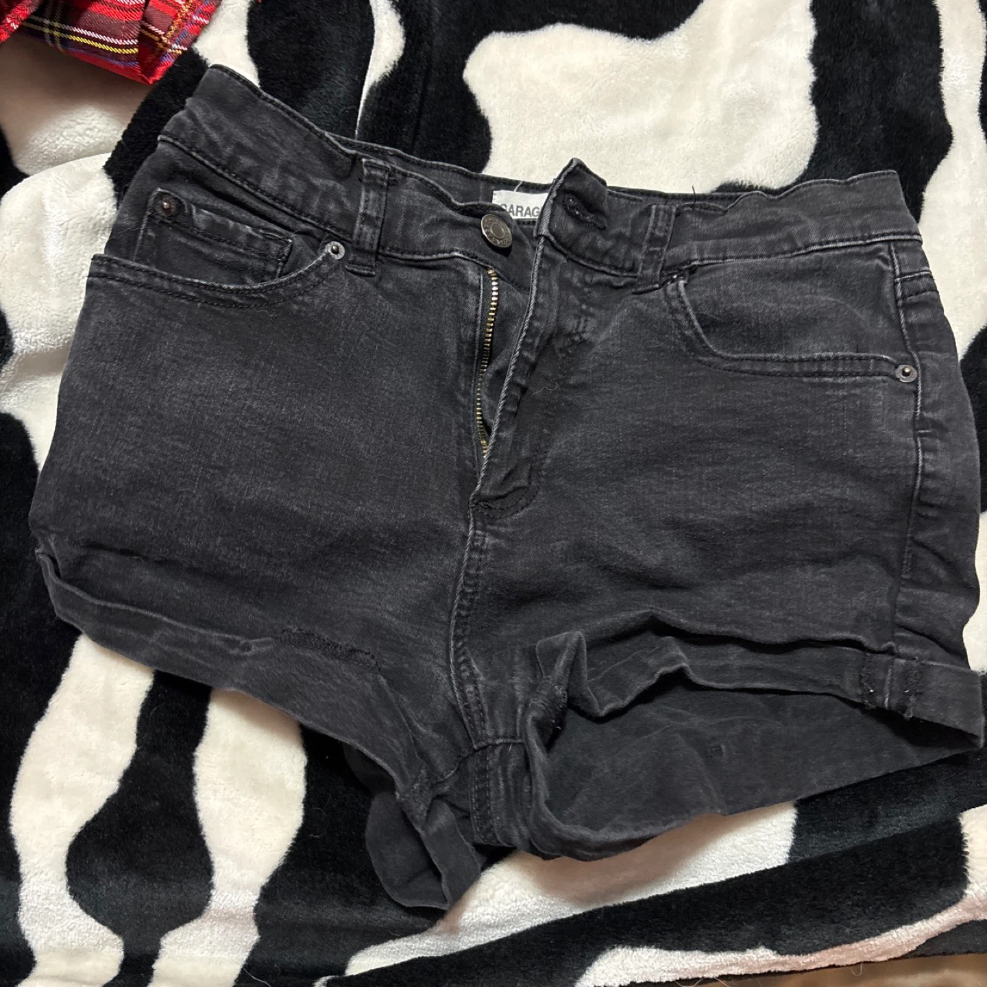 Garage Black Denim Shorts
