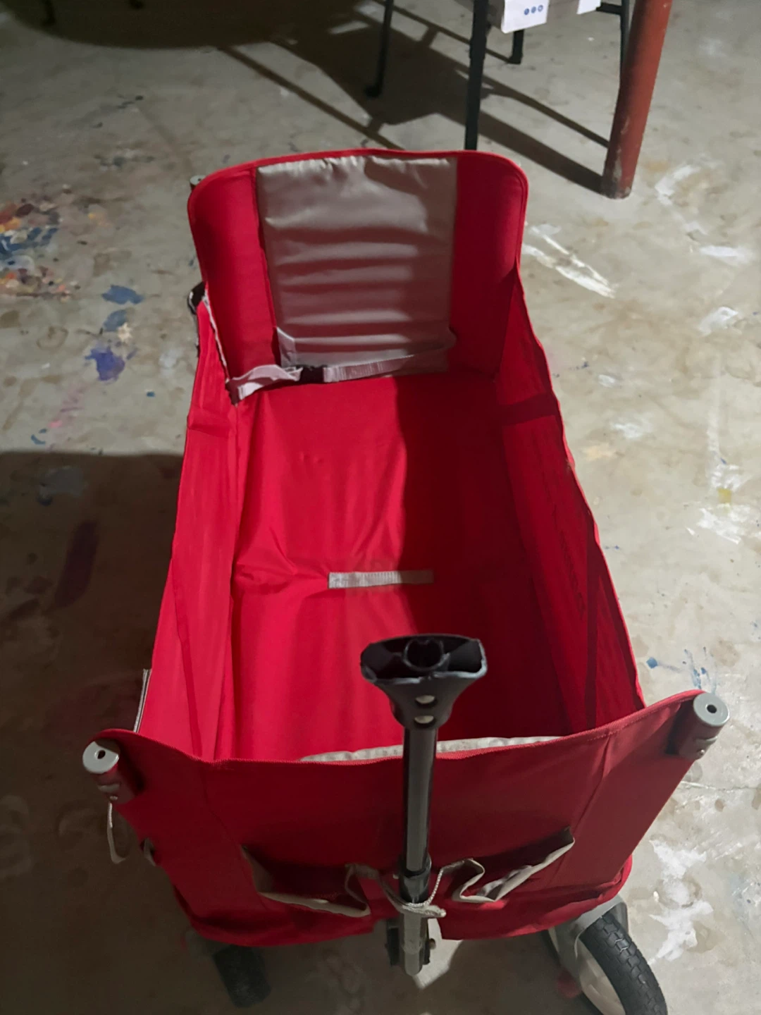 Red Radio Flyer Wagon with Canopy
