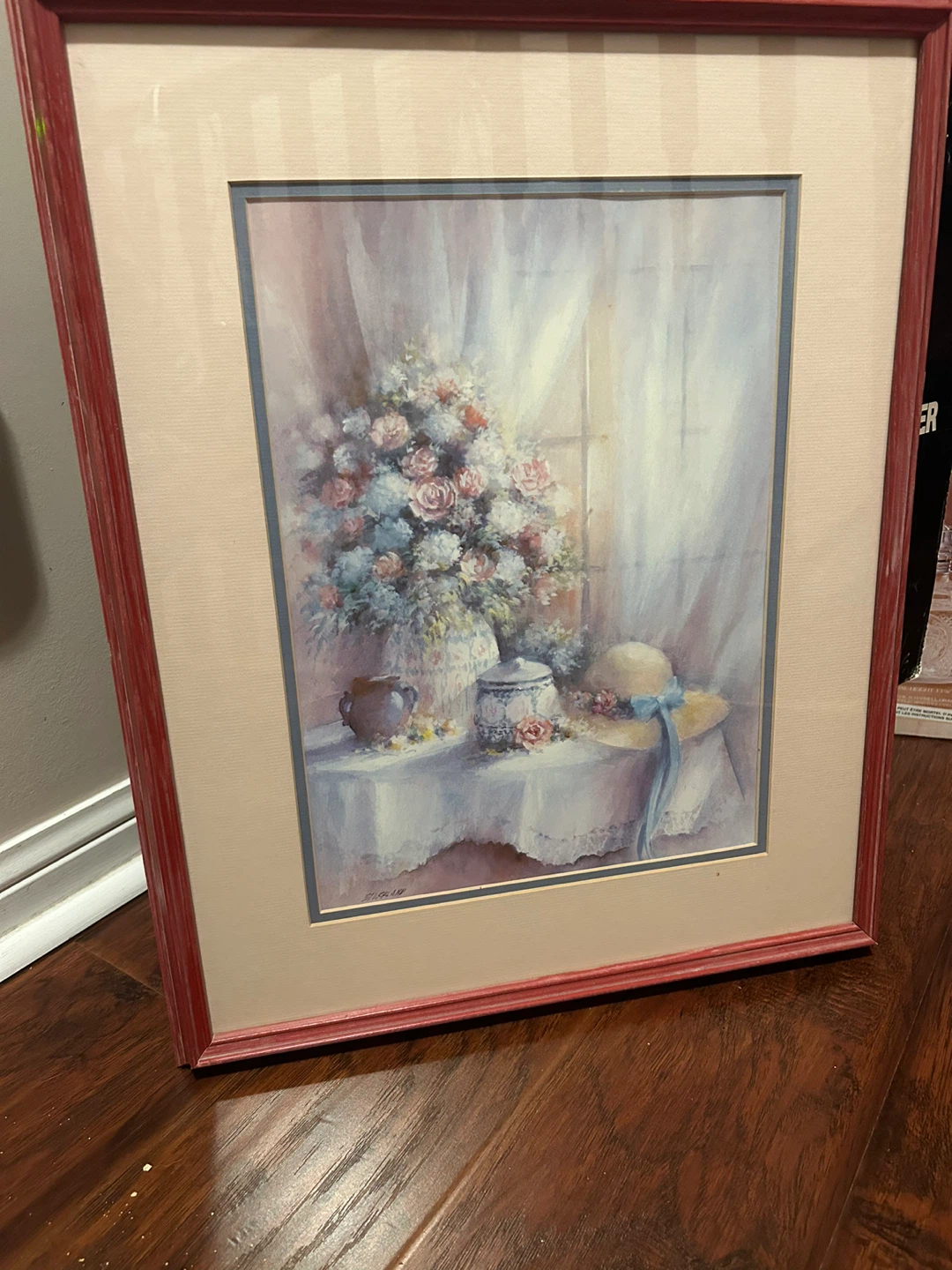 Framed Floral Still Life Painting
