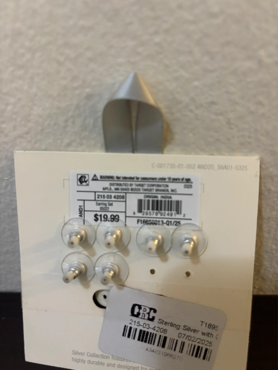 NEW-A New Day Sterling Silver Cubic Zirconia Earring Set - photo 2