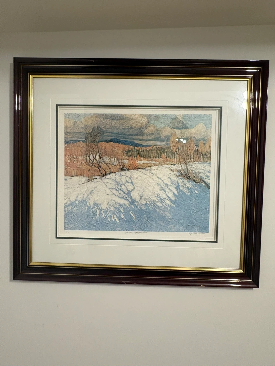 Framed Winter Landscape Art Print