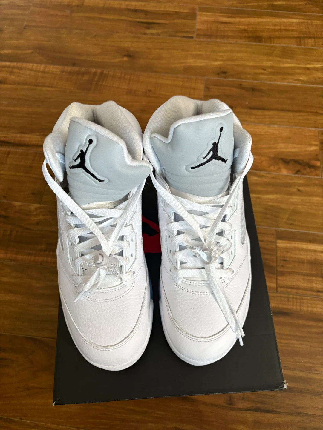 Air Jordan 5 Retro White/Ice Blue Sneakers - photo 5