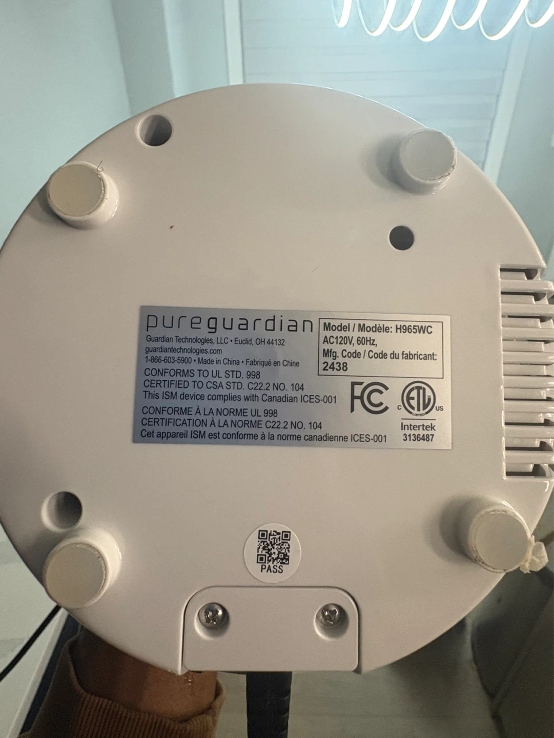 Table Top PureGuardian Humidifier - photo 5