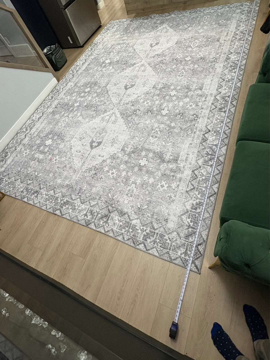 Grey Vintage Style Area Rug - photo 5