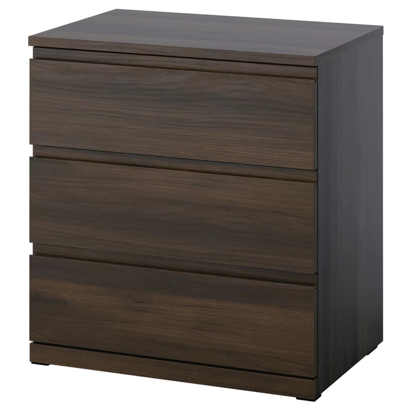 IKEA Malm 3-Drawer Chest - Dark Brown
