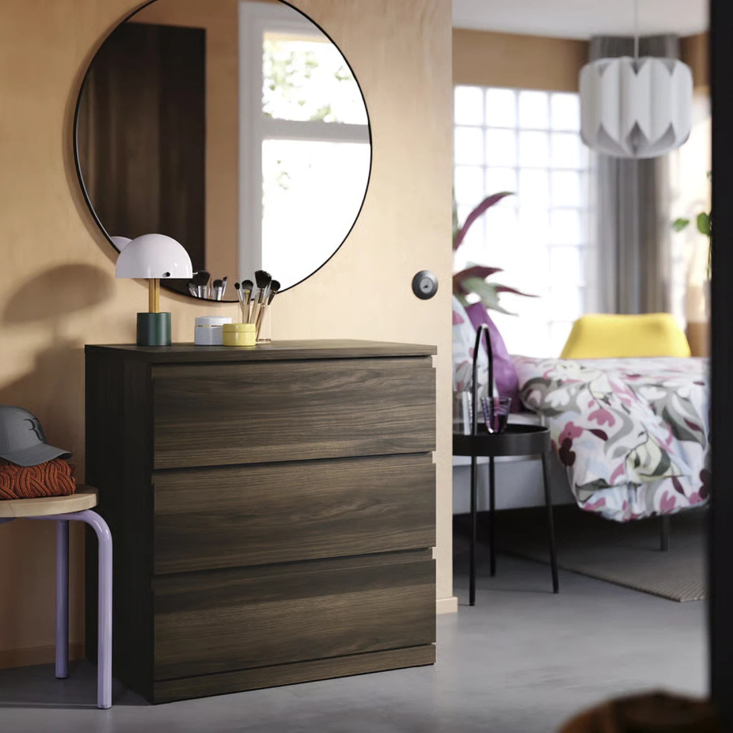 IKEA Malm 3-Drawer Chest - Dark Brown - photo 2